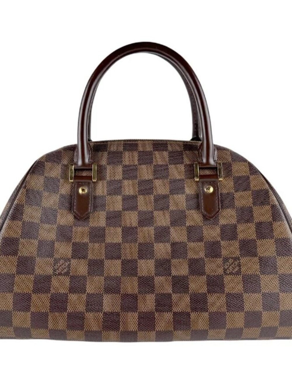 LOUIS VUITTON Damier Ebene Rivera MM Handbag Brown